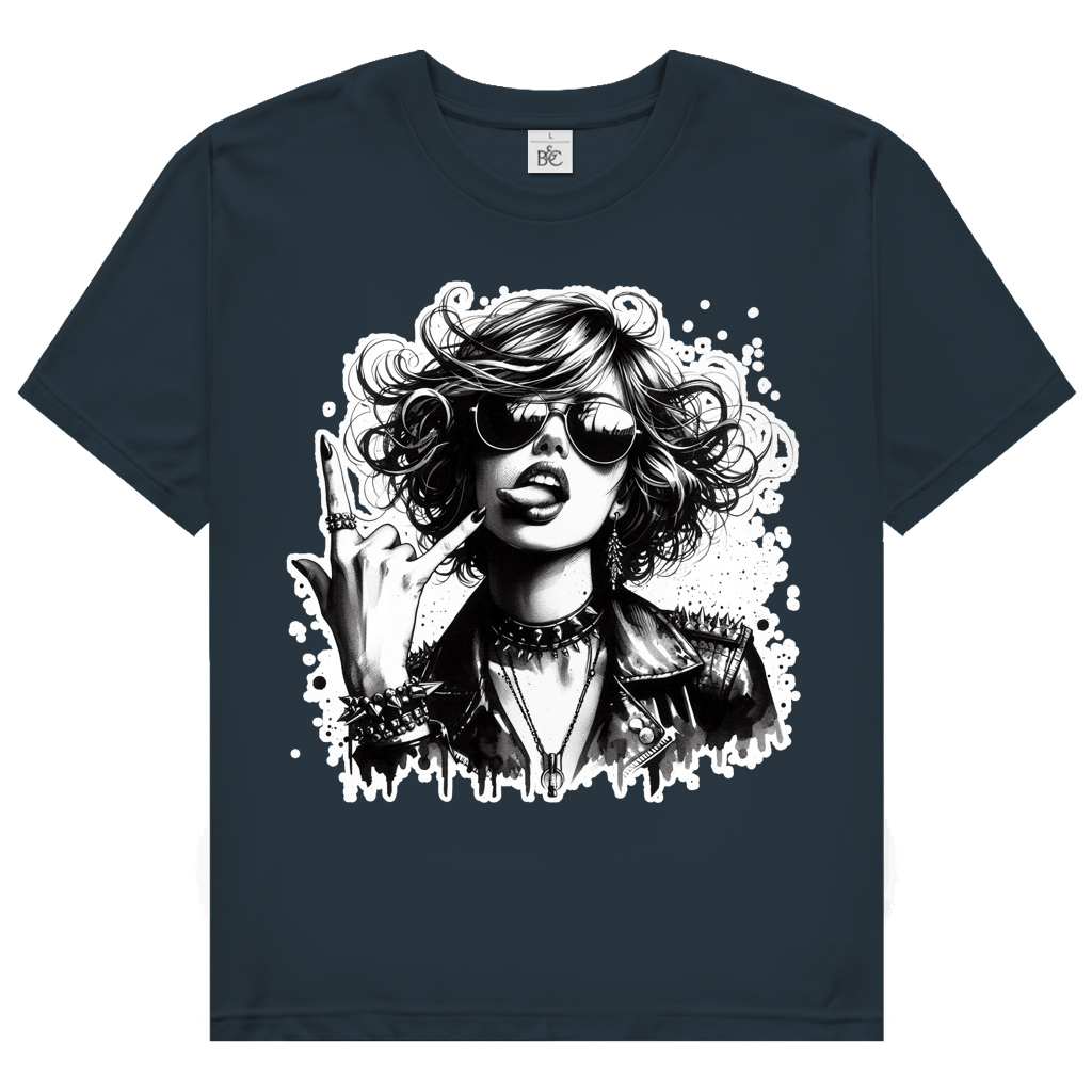 Damen T-Shirt Rock Woman