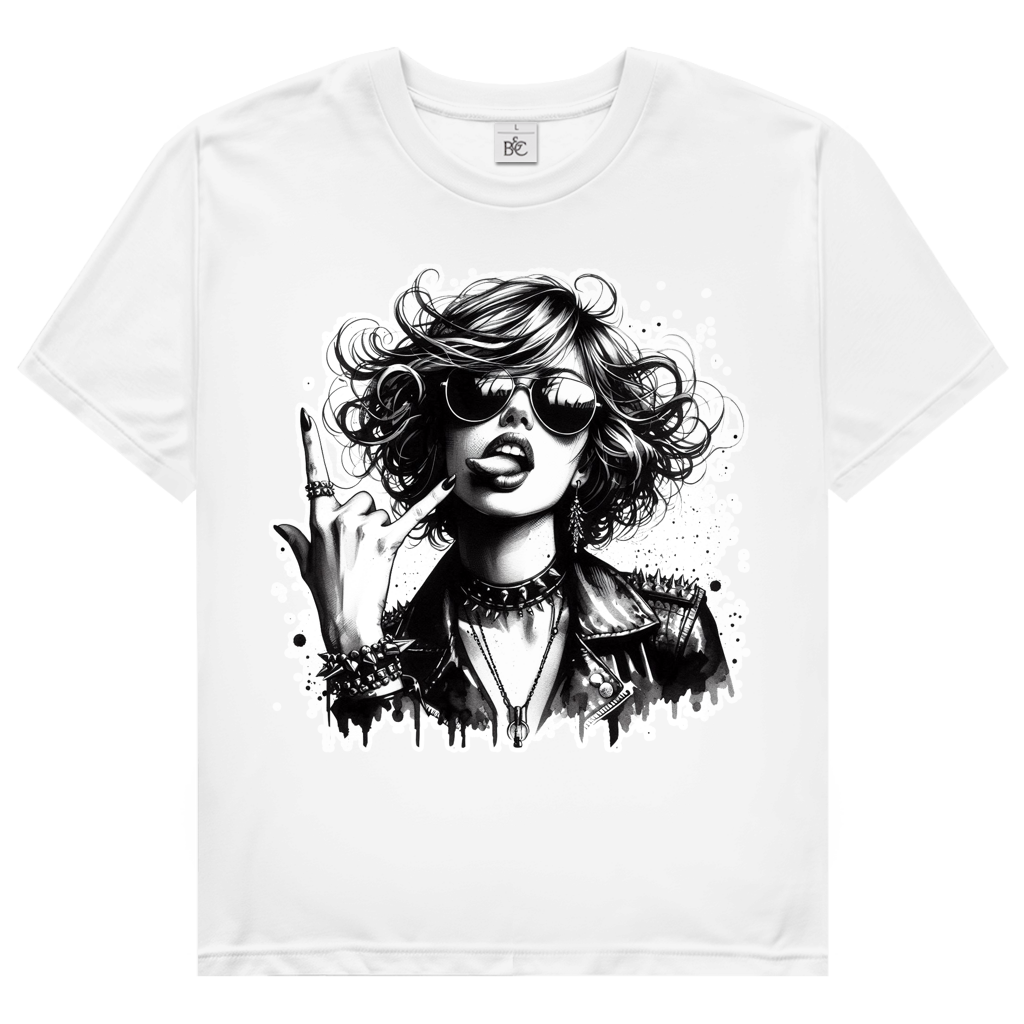 Damen T-Shirt Rock Woman