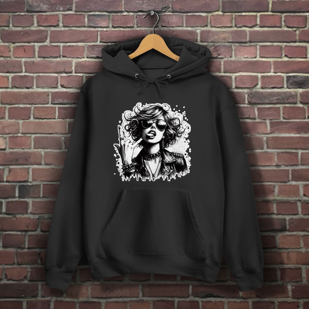 Damen Hoodie Rock Woman
