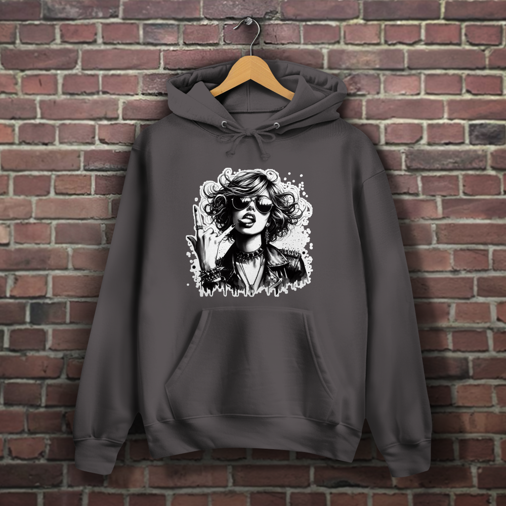 Damen Hoodie Rock Woman