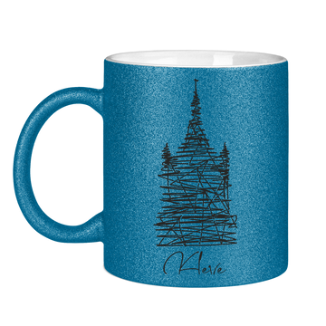 Glitzertasse Kleve scribble