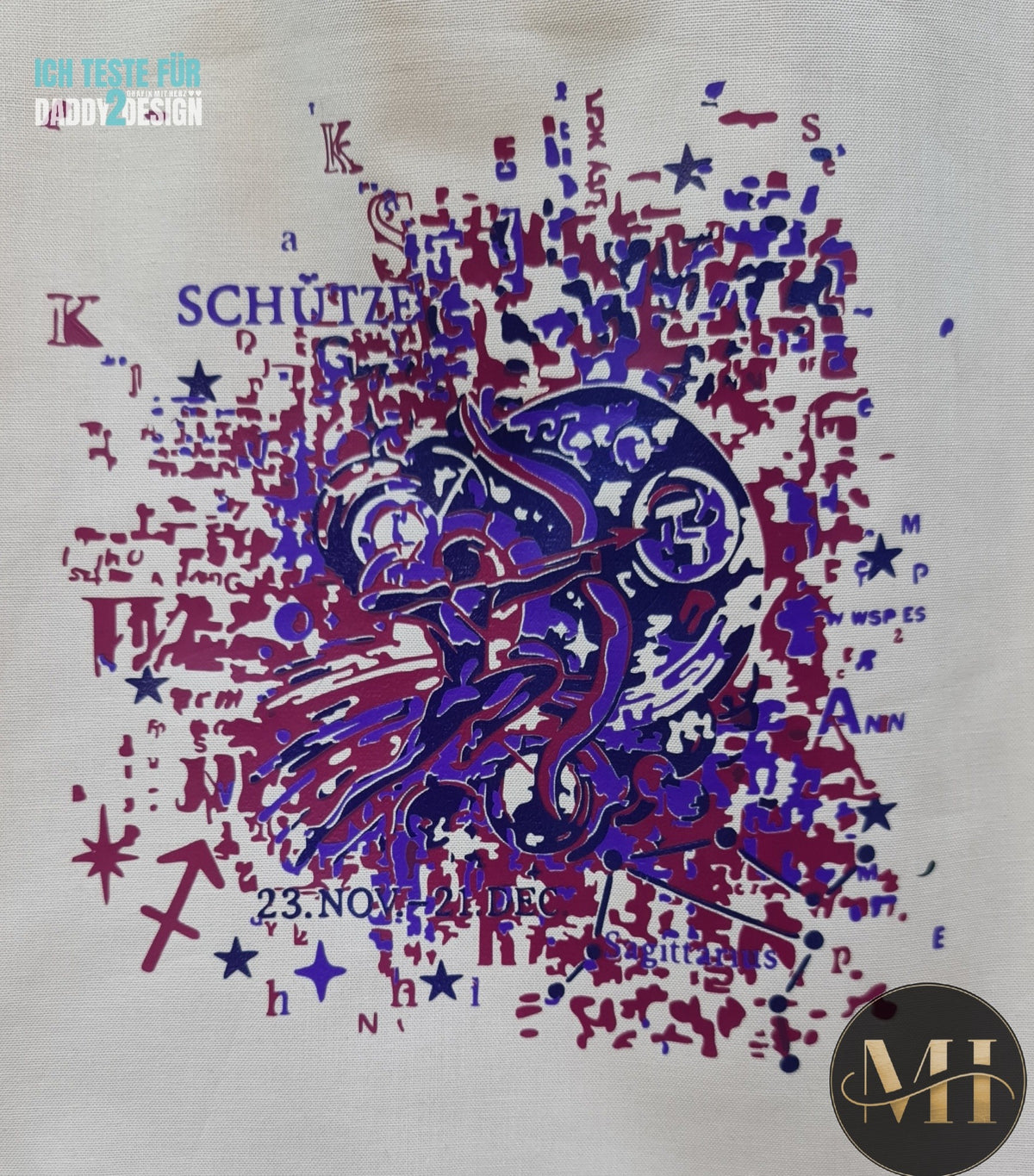 SCHÜTZE TRAUM STERNZEICHEN inkl Sonderversion fuer dunkle Stoffe Sternzeichen Traum